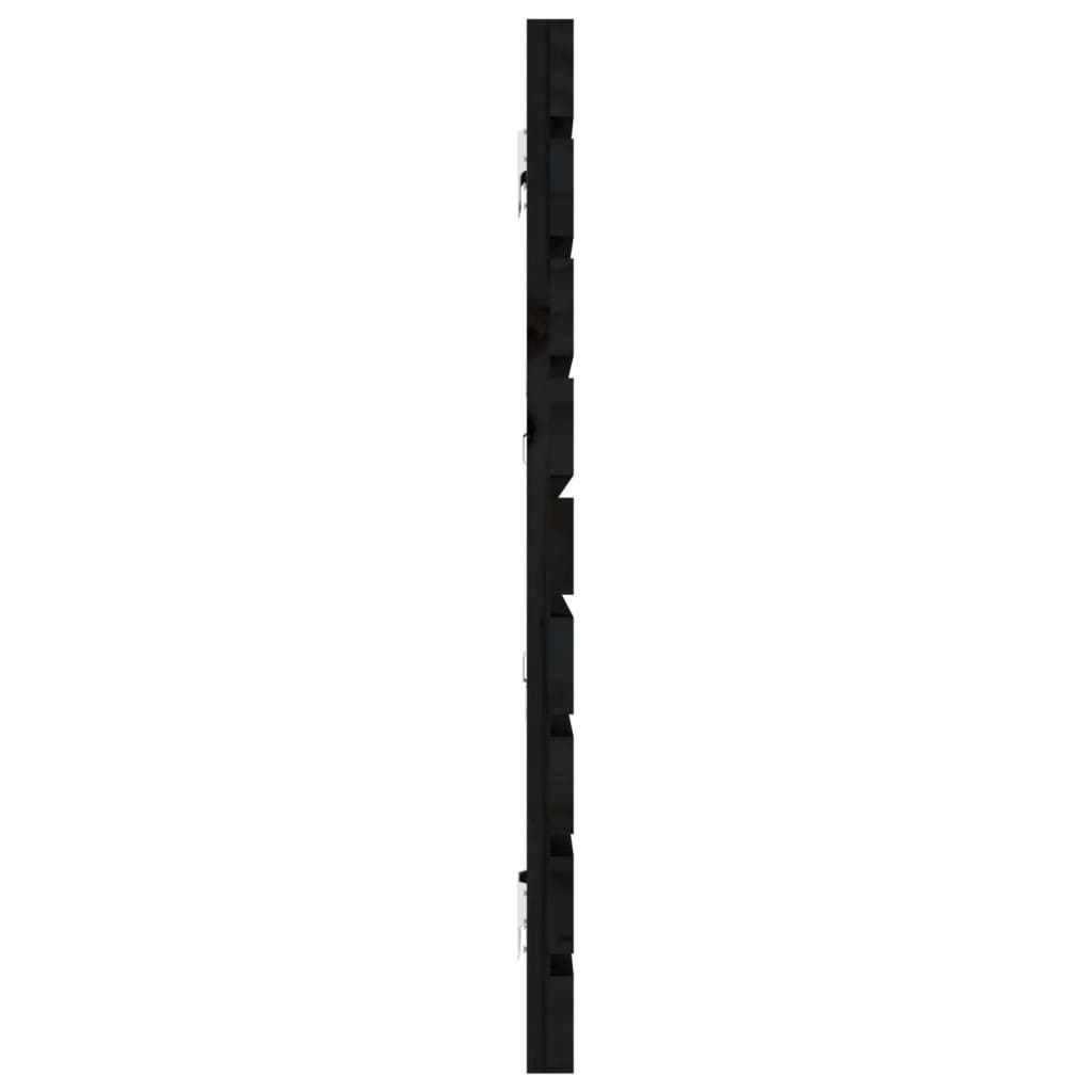 sengegavl 166x3x63 cm massivt fyrretræ sort
