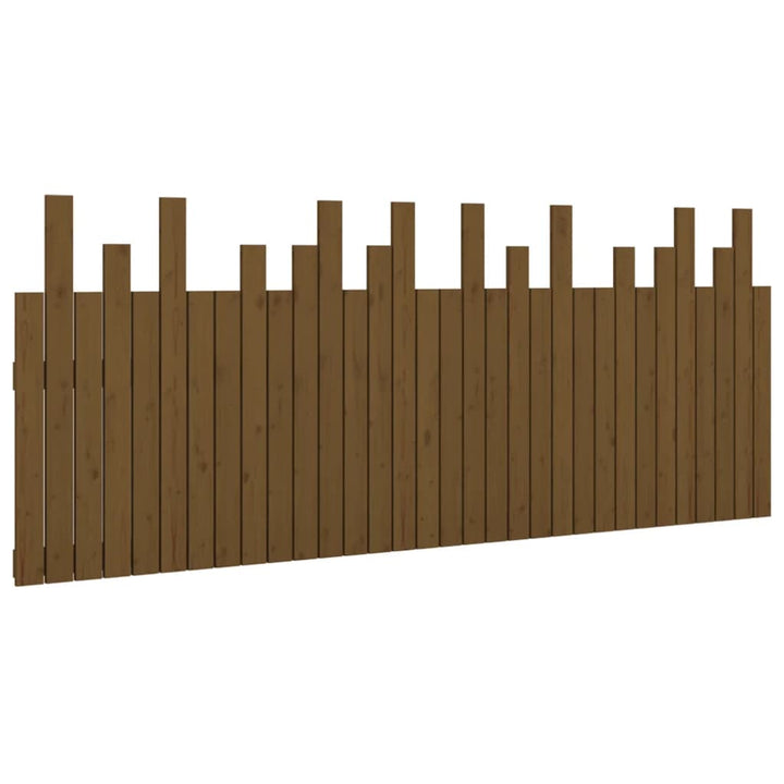 sengegavl 204x3x80 cm massivt fyrretræ gyldenbrun