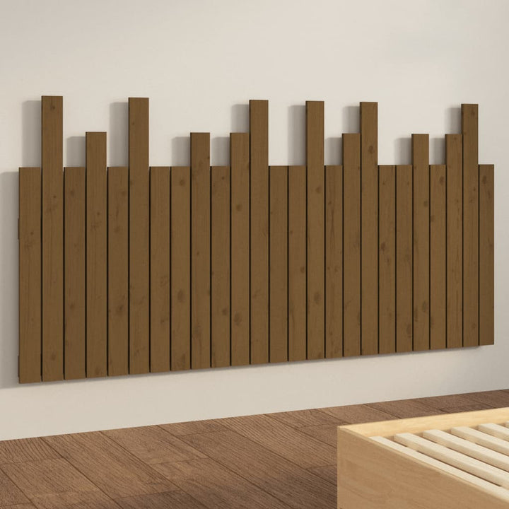 sengegavl 159,5x3x80 cm massivt fyrretræ gyldenbrun