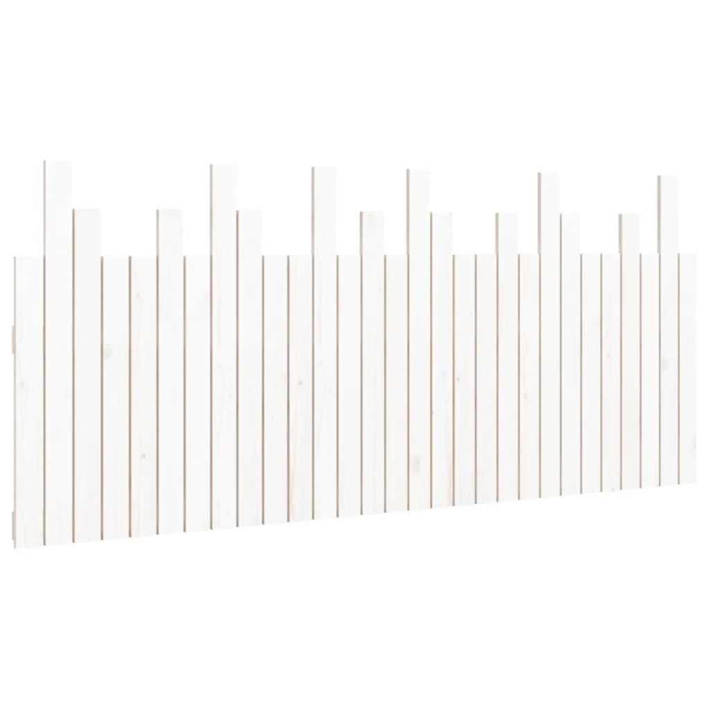 sengegavl 185x3x80 cm massivt fyrretræ hvid