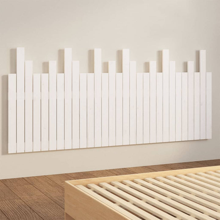 sengegavl 185x3x80 cm massivt fyrretræ hvid