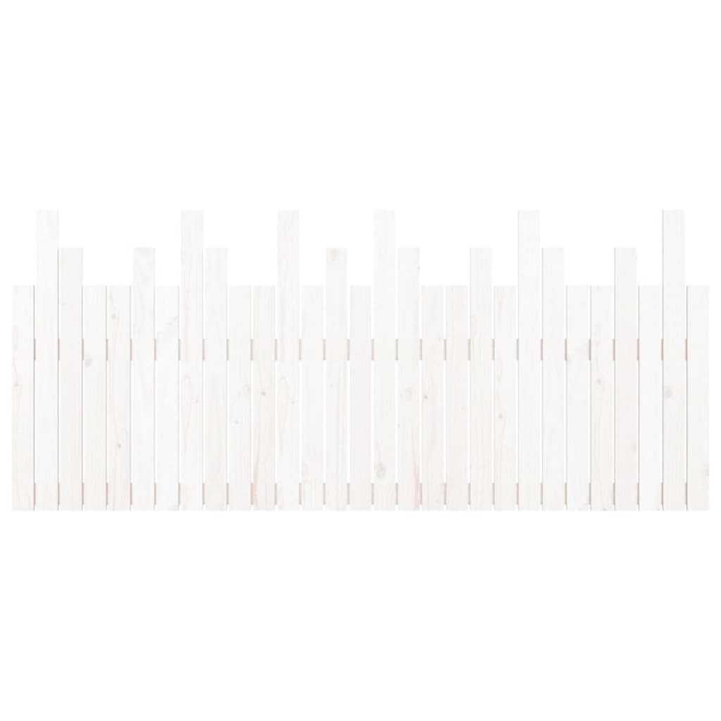 sengegavl 185x3x80 cm massivt fyrretræ hvid