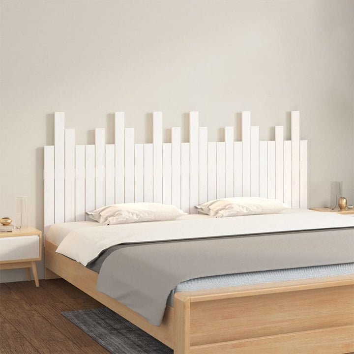 sengegavl 185x3x80 cm massivt fyrretræ hvid