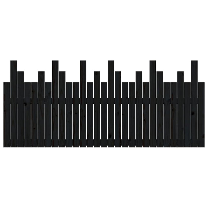 sengegavl 185x3x80 cm massivt fyrretræ sort