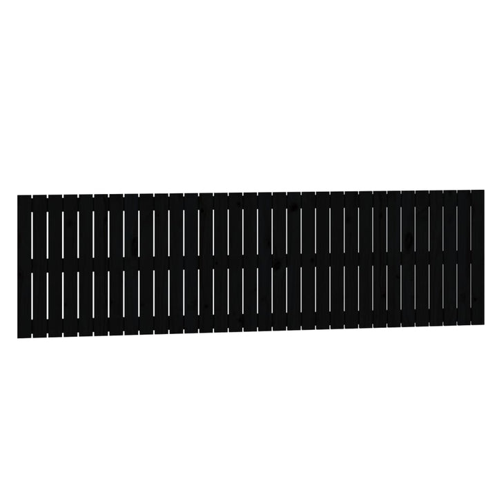 sengegavl 204x3x60 cm massivt fyrretræ sort