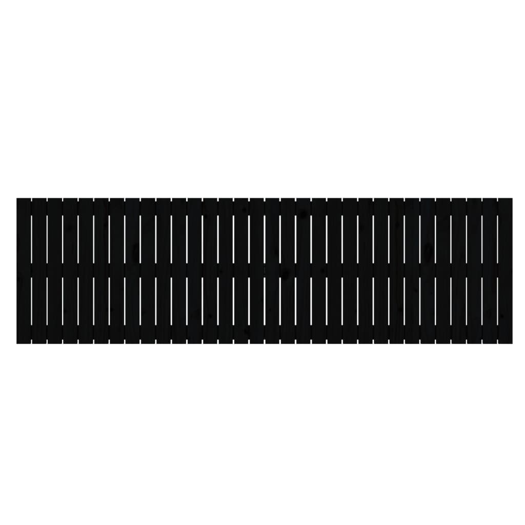 sengegavl 204x3x60 cm massivt fyrretræ sort