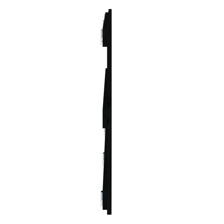 sengegavl 204x3x60 cm massivt fyrretræ sort