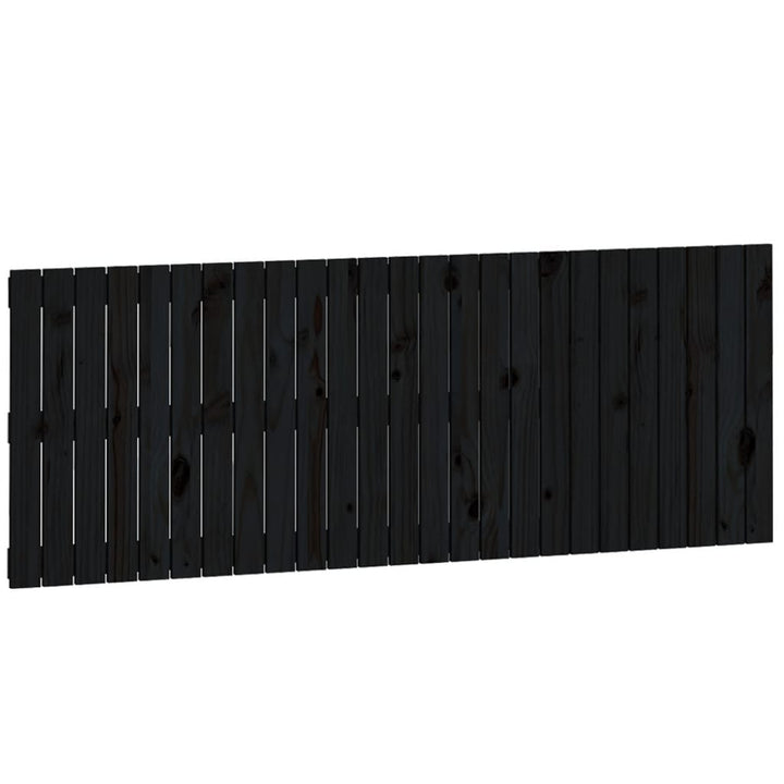 sengegavl 159,5x3x60 cm massivt fyrretræ sort