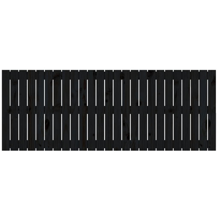 sengegavl 159,5x3x60 cm massivt fyrretræ sort