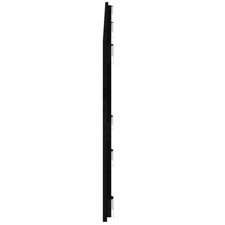 sengegavl 159,5x3x60 cm massivt fyrretræ sort