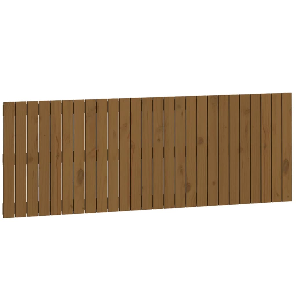sengegavl 166x3x60 cm massivt fyrretræ gyldenbrun