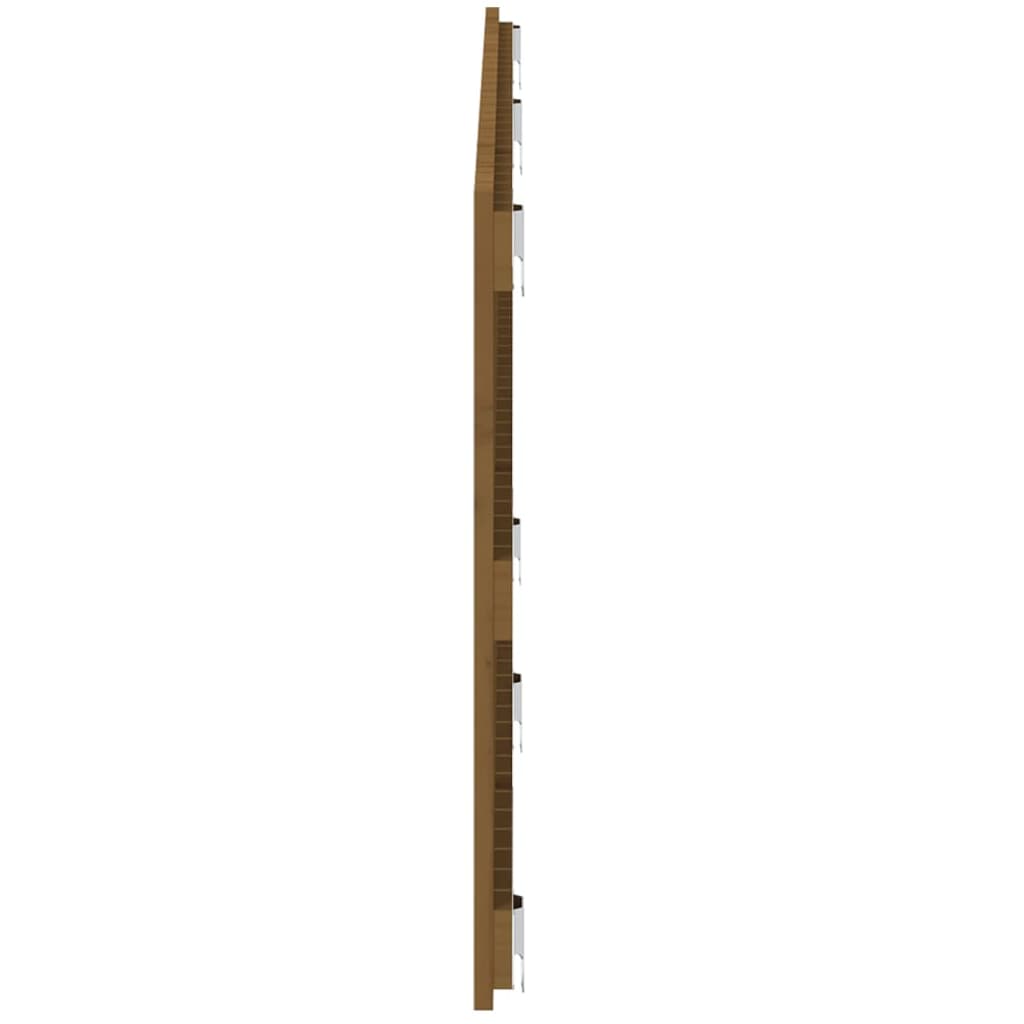 sengegavl 166x3x60 cm massivt fyrretræ gyldenbrun
