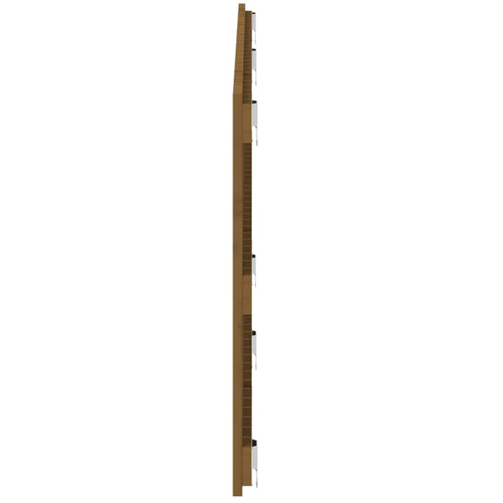 sengegavl 166x3x60 cm massivt fyrretræ gyldenbrun