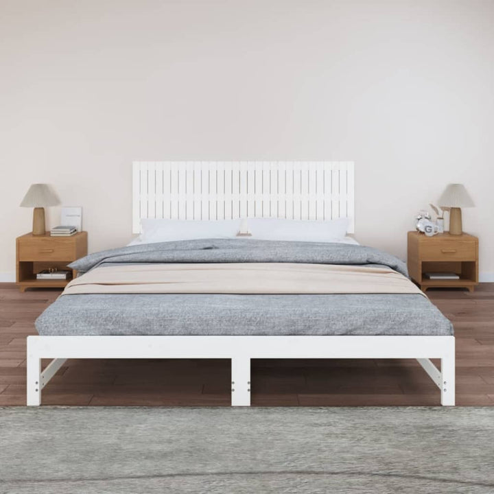 sengegavl 185x3x60 cm massivt fyrretræ hvid