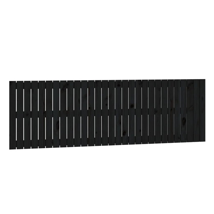 sengegavl 185x3x60 cm massivt fyrretræ sort