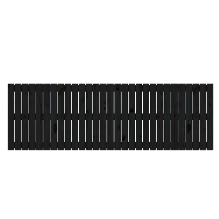 sengegavl 185x3x60 cm massivt fyrretræ sort