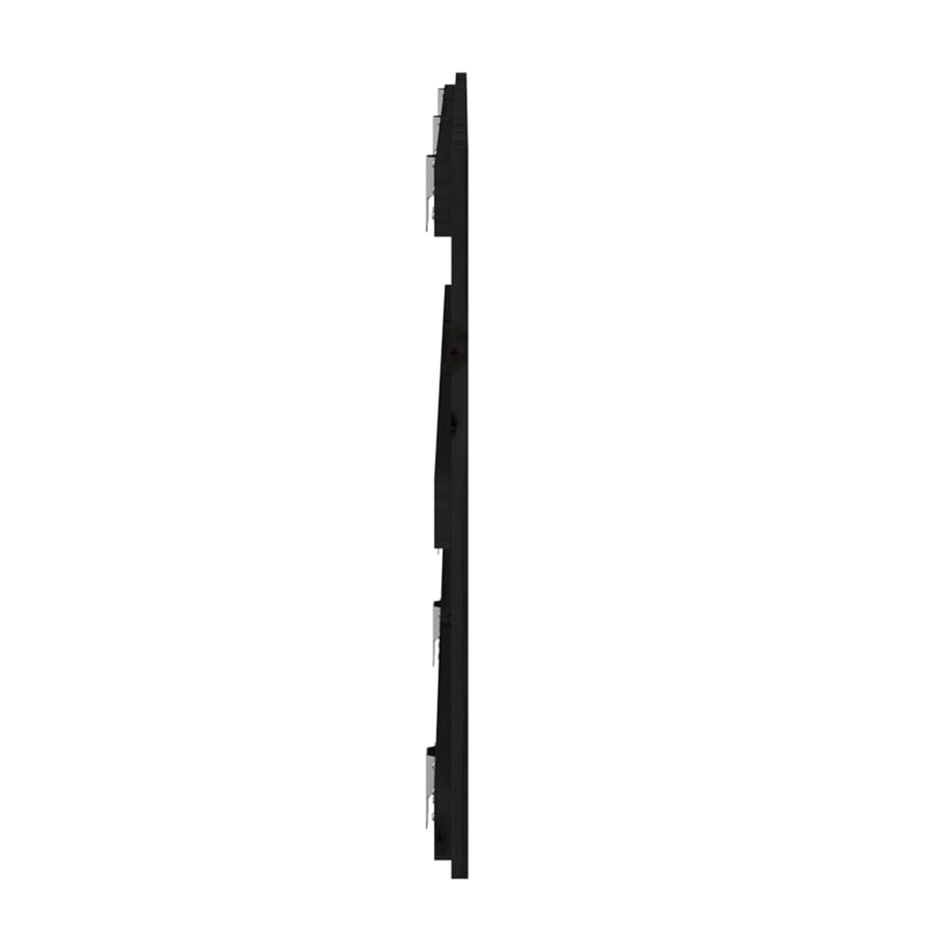 sengegavl 185x3x60 cm massivt fyrretræ sort
