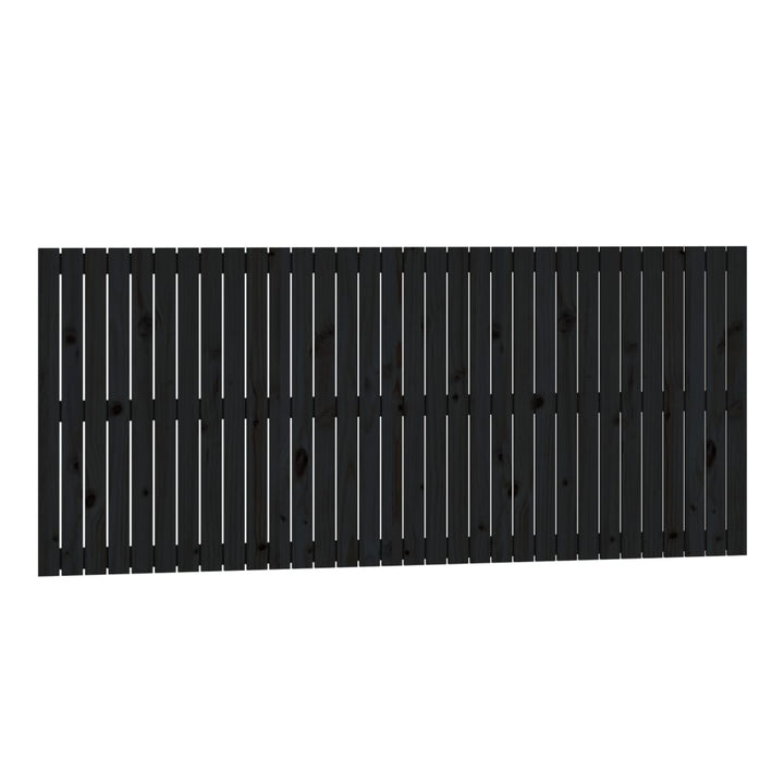 sengegavl 204x3x90 cm massivt fyrretræ sort