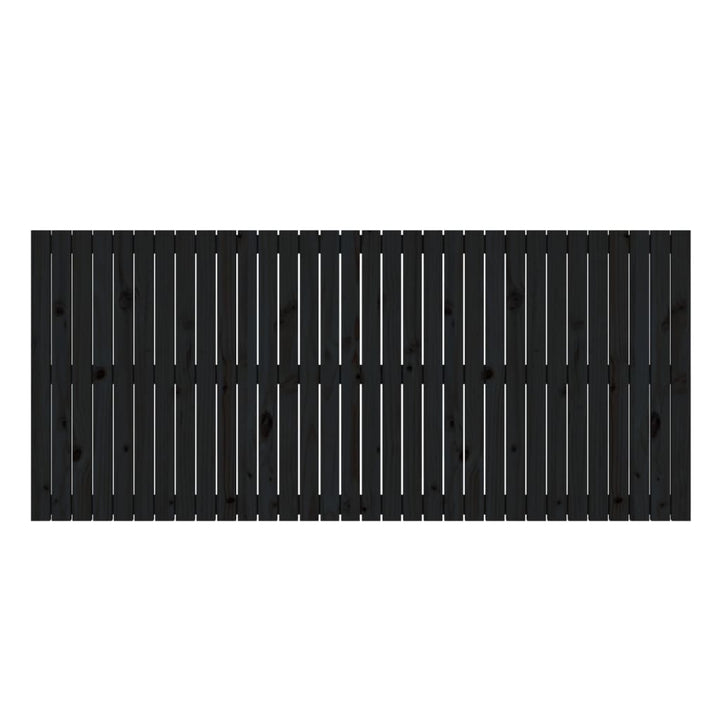sengegavl 204x3x90 cm massivt fyrretræ sort