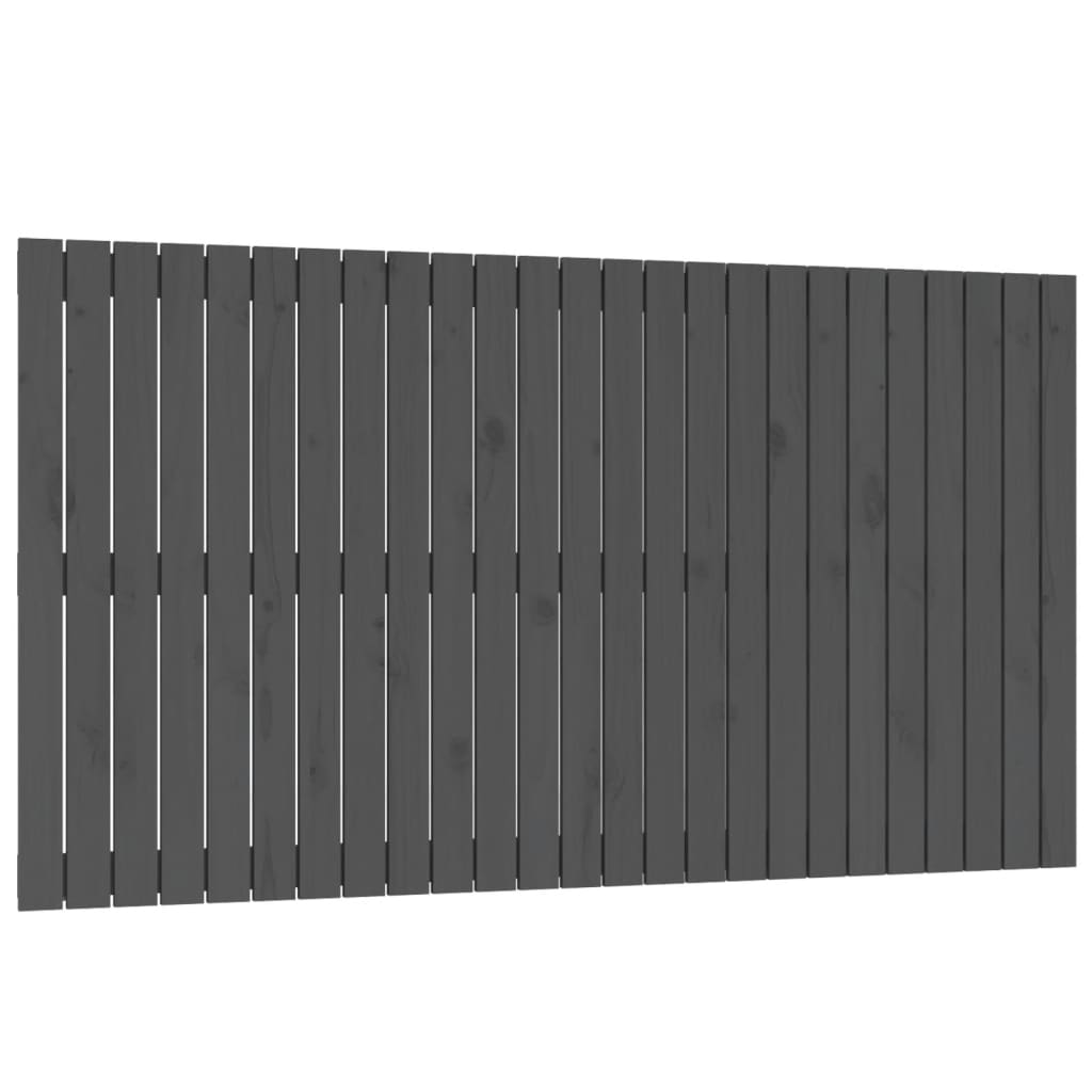 sengegavl 159,5x3x90 cm massivt fyrretræ grå