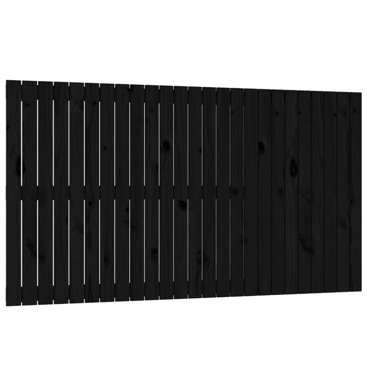 sengegavl 159,5x3x90 cm massivt fyrretræ sort