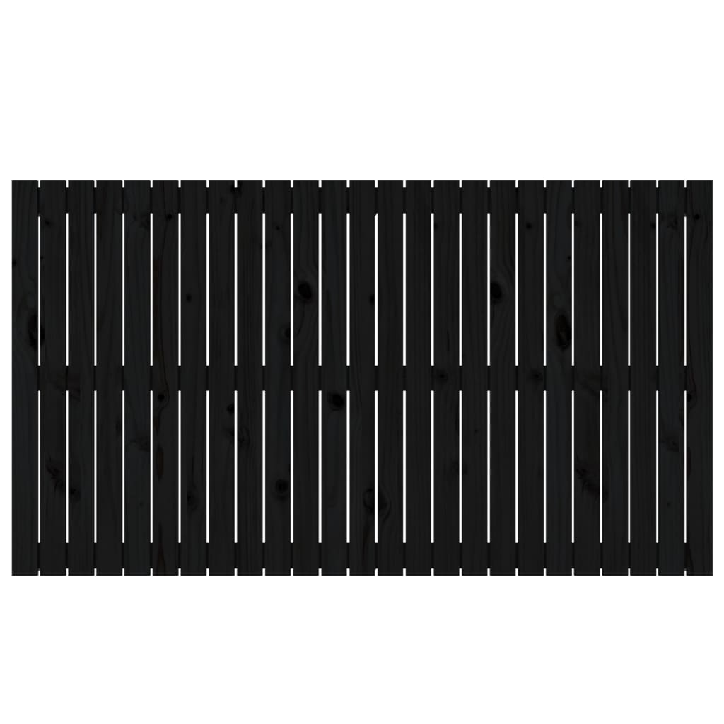 sengegavl 159,5x3x90 cm massivt fyrretræ sort