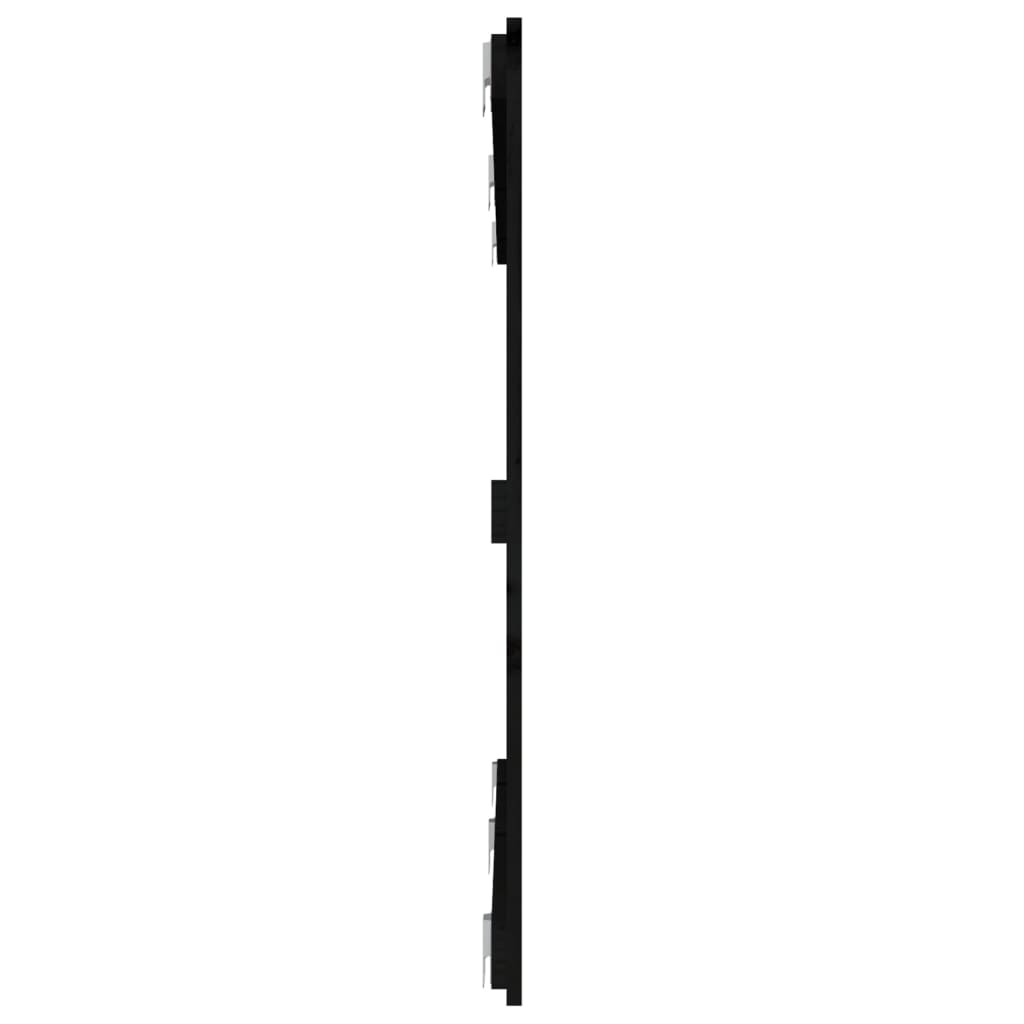 sengegavl 159,5x3x90 cm massivt fyrretræ sort