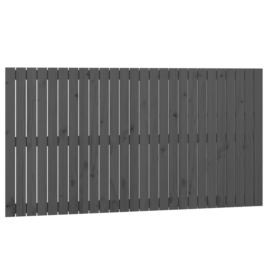 sengegavl 166x3x90 cm massivt fyrretræ grå