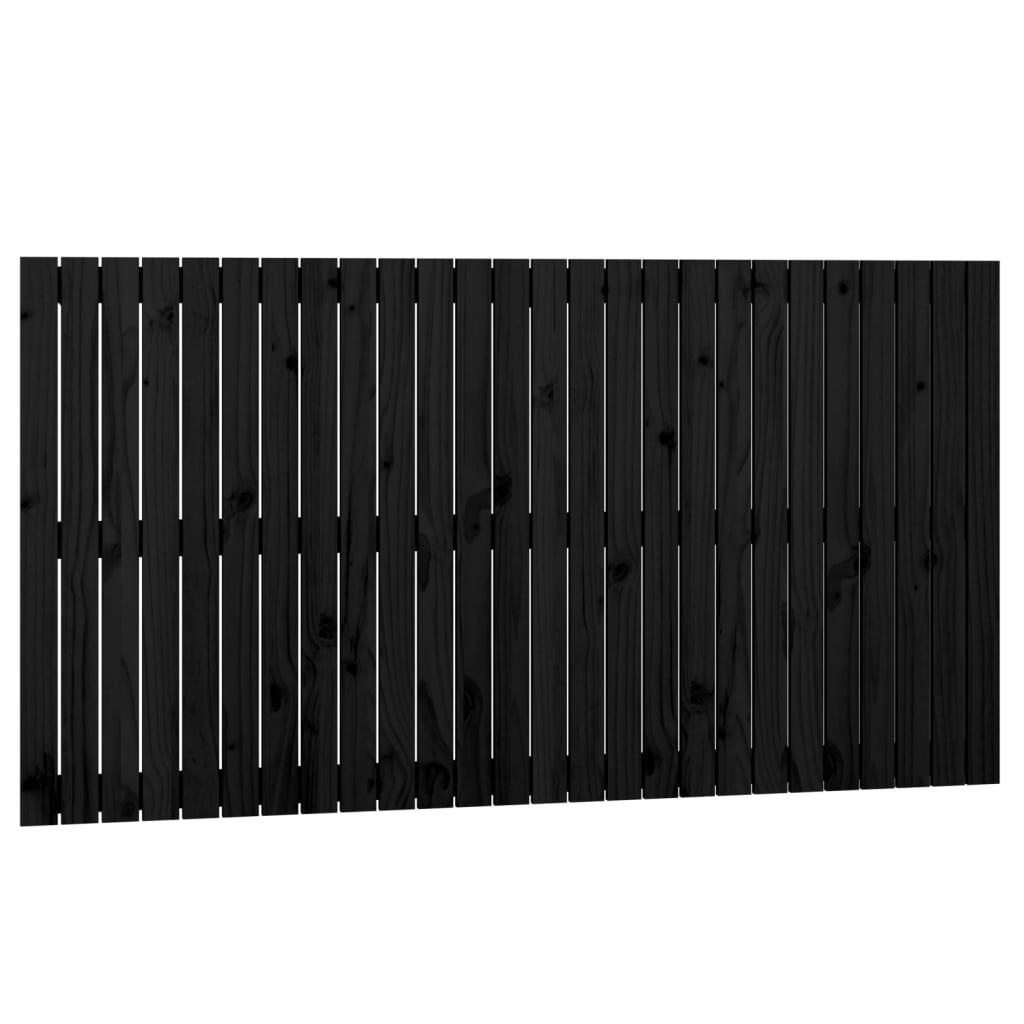sengegavl 166x3x90 cm massivt fyrretræ sort