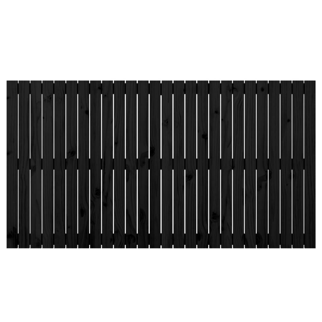 sengegavl 166x3x90 cm massivt fyrretræ sort