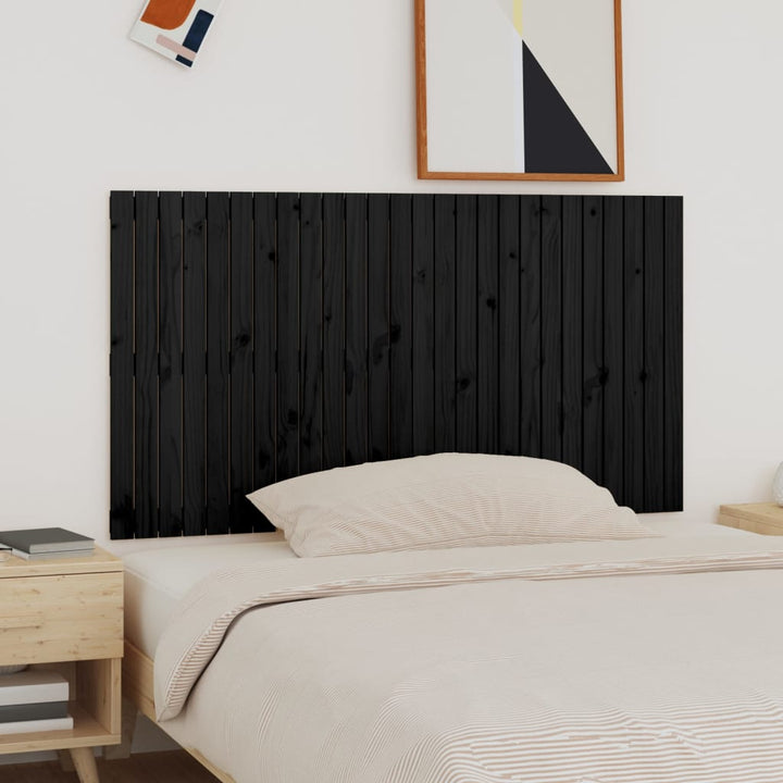 sengegavl 166x3x90 cm massivt fyrretræ sort