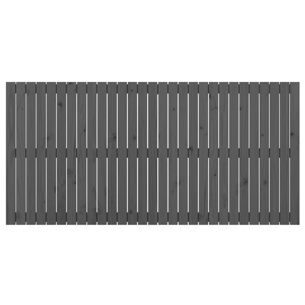 sengegavl 185x3x90 cm massivt fyrretræ grå