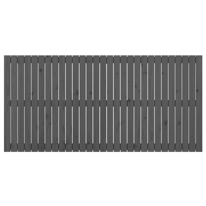 sengegavl 185x3x90 cm massivt fyrretræ grå