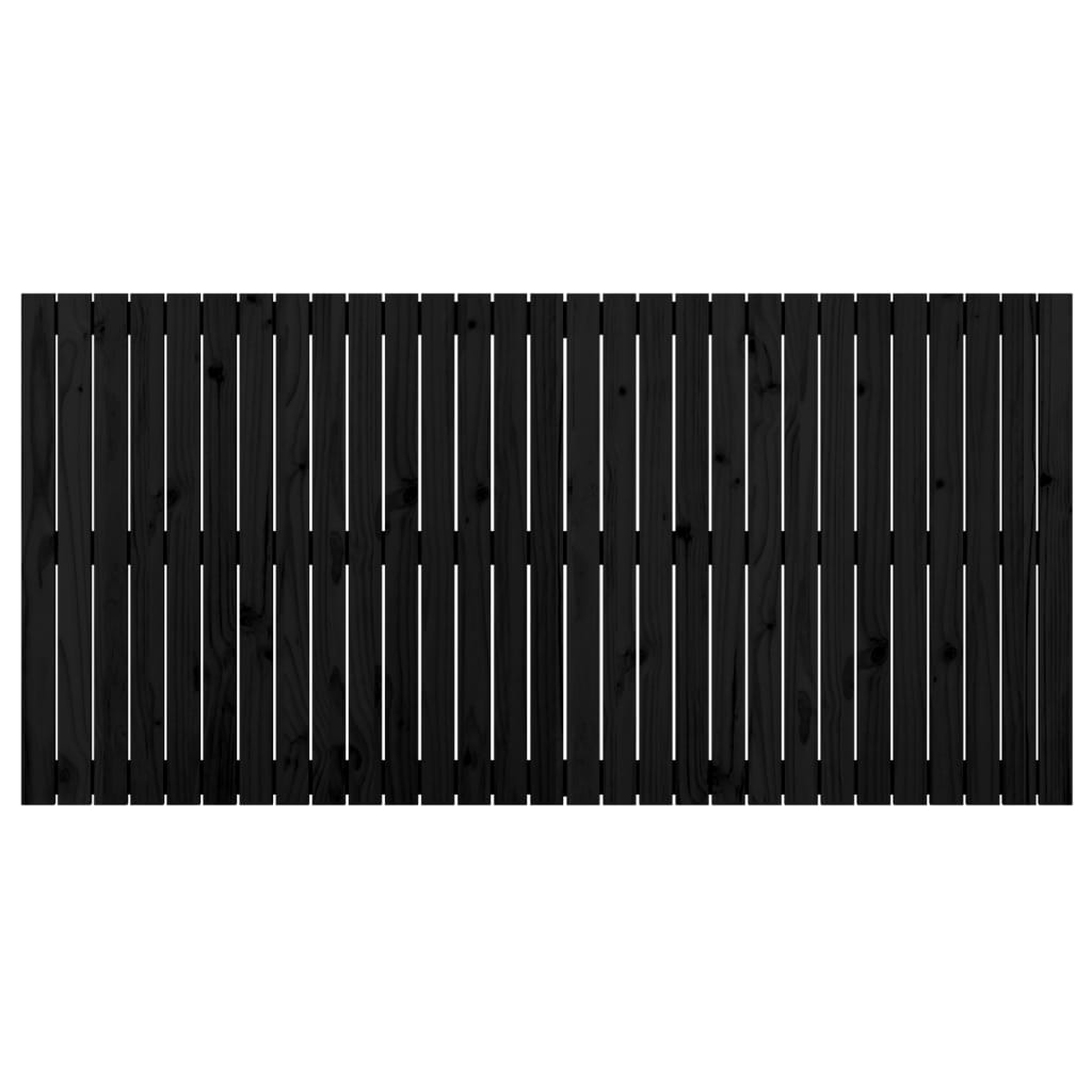 sengegavl 185x3x90 cm massivt fyrretræ sort