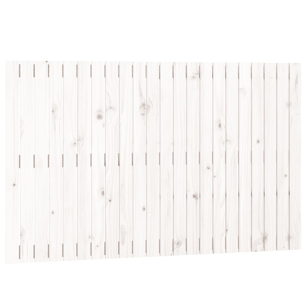 sengegavl 140x3x90 cm massivt fyrretræ hvid
