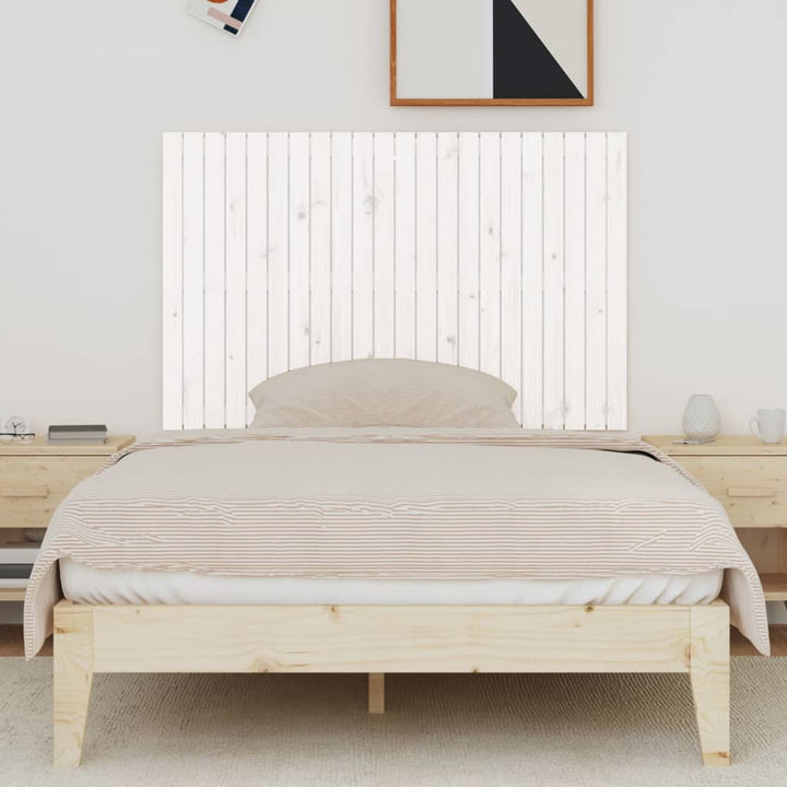 sengegavl 140x3x90 cm massivt fyrretræ hvid