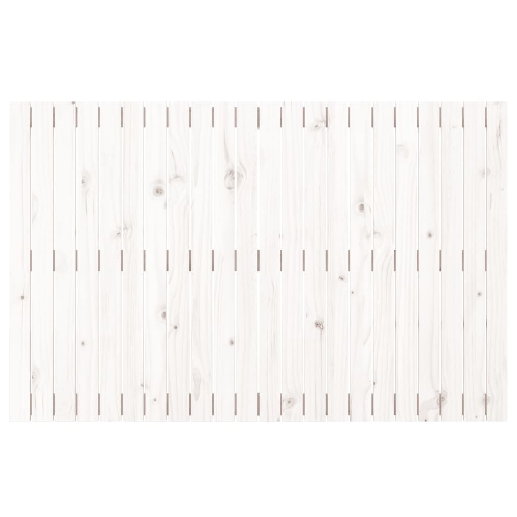 sengegavl 140x3x90 cm massivt fyrretræ hvid
