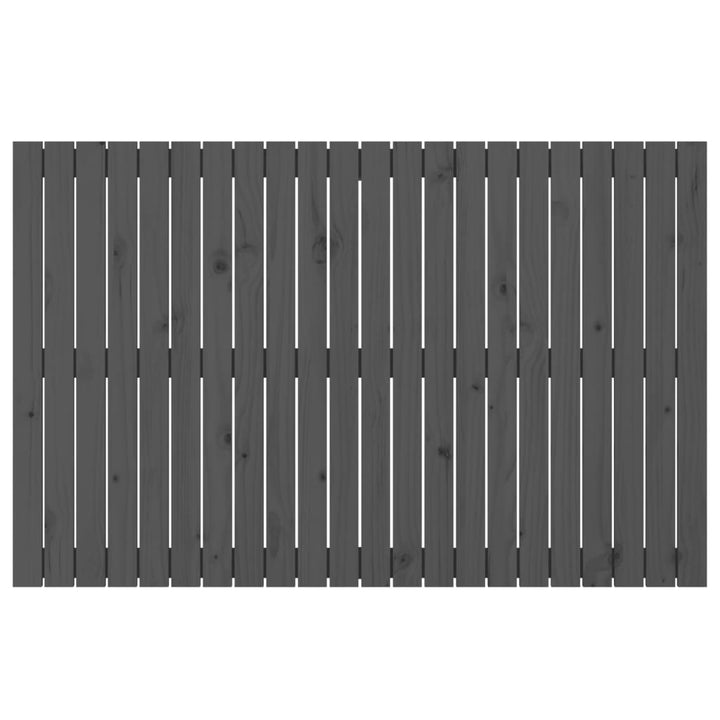 sengegavl 140x3x90 cm massivt fyrretræ grå