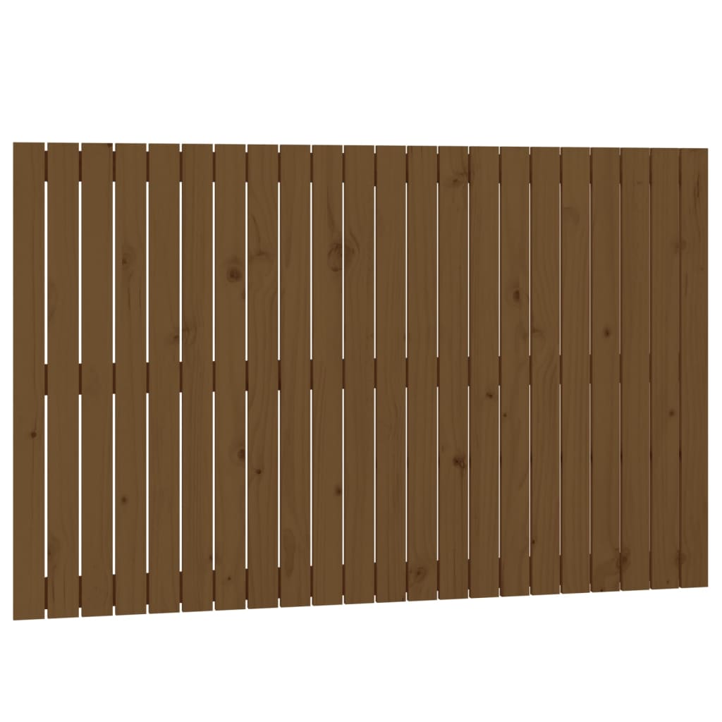 sengegavl 140x3x90 cm massivt fyrretræ gyldenbrun