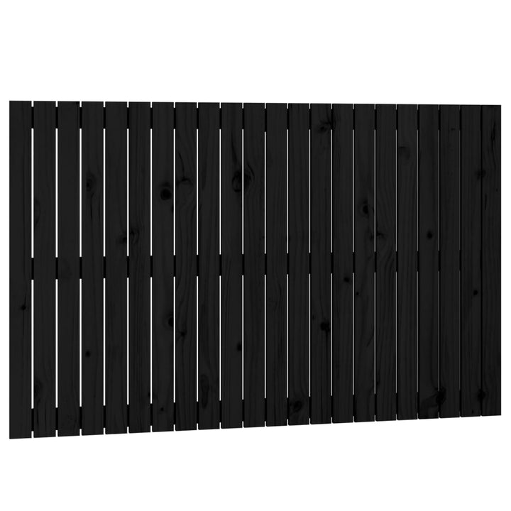 sengegavl 140x3x90 cm massivt fyrretræ sort