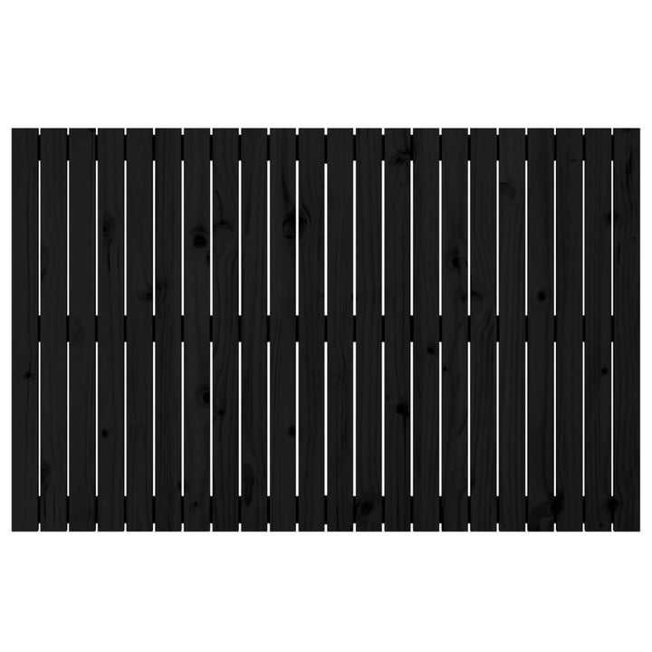 sengegavl 140x3x90 cm massivt fyrretræ sort