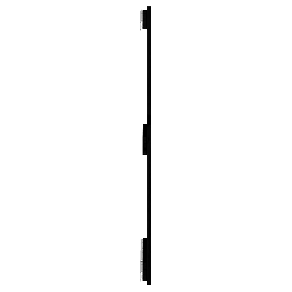sengegavl 140x3x90 cm massivt fyrretræ sort