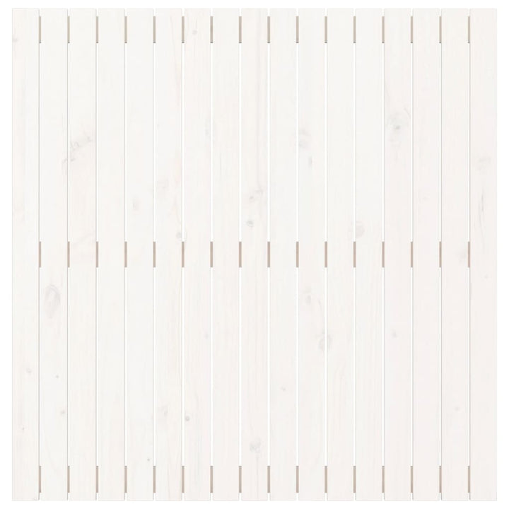 væghængt sengegavl 108x3x63 cm massivt fyrretræ hvid