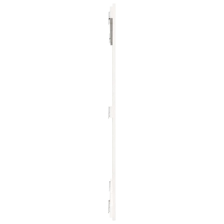 væghængt sengegavl 108x3x63 cm massivt fyrretræ hvid