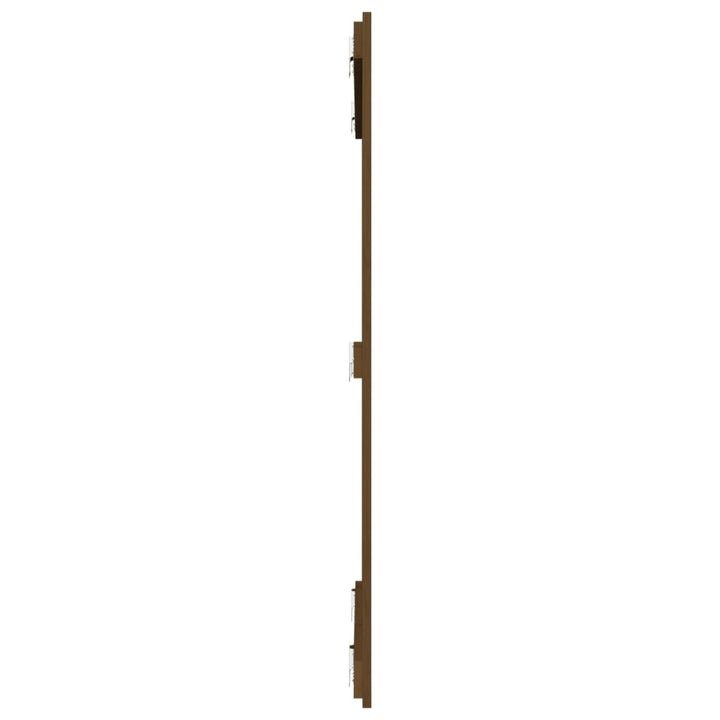 væghængt sengegavl 108x3x110 cm massivt fyrretræ gyldenbrun