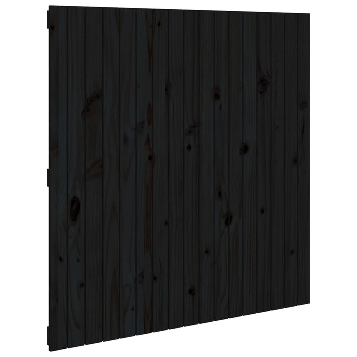 sengegavl 108x3x110 cm massivt fyrretræ sort