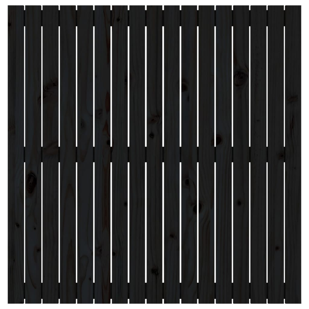 sengegavl 108x3x110 cm massivt fyrretræ sort