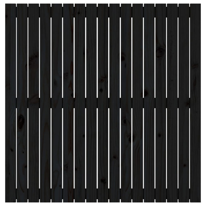 sengegavl 108x3x110 cm massivt fyrretræ sort