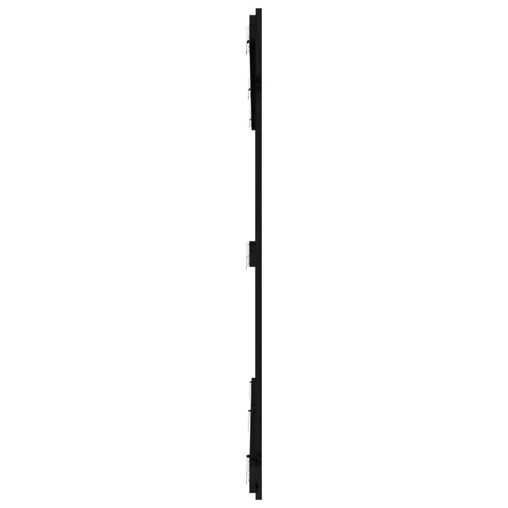 sengegavl 204x3x110 cm massivt fyrretræ sort