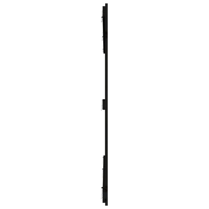sengegavl 204x3x110 cm massivt fyrretræ sort
